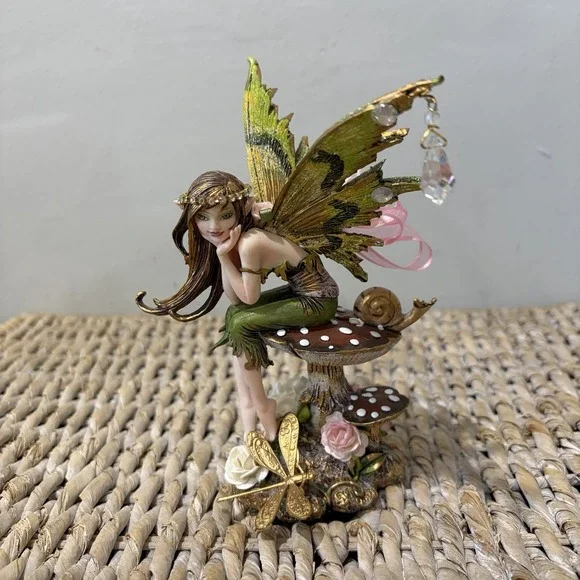 Ebros Amy Brown Thinking Of You Fairy Sitting On Wild Giant Mushroom Statue - Picture 2 of 7